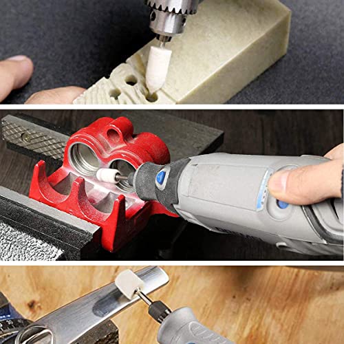 Polishing Buffing Wheels Set,Wool Felt Mounted Mandrel Grinding Bits