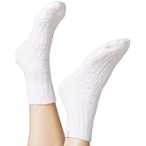 Softies Marshmallow Crew Socks for Women Ultra Soft Plush Slouch Fit with Non Slip Grippers One Size Cozy Lounge Socks