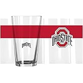 Logo Brands NCAA Colorblock 16oz Pint Glass (Ohio State Buckeyes)