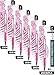 Zebra F-301 Stainless Steel Retractable Ballpoint Pen, 0.7mm, BCA Pink Barrel, Black Ink (6)