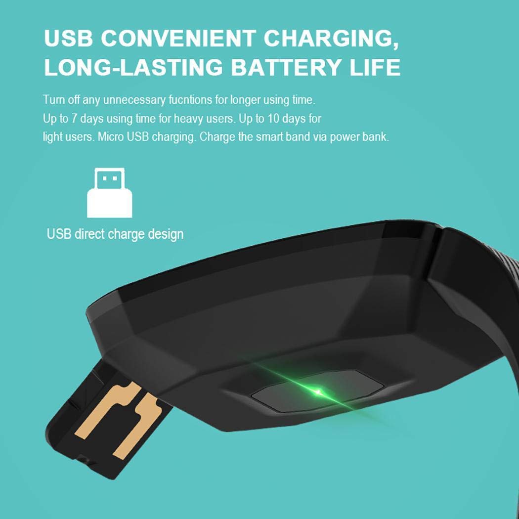 Zimrio Pulsera Smart Band Pulsera Monitor de Ritmo cardíaco Monitoreo del sueño Pulsera Smartband Informática