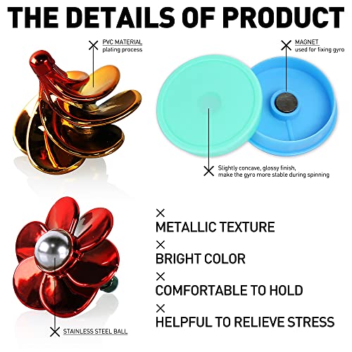 PROLOSO 12PCS Wind Blow Turn Spinning Tops Mini Tornado Gyro Desktop