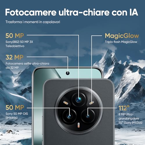 realme 14 Pro+ Android Smartphone, 8+ 256GB, Sony IMX896 OIS-Kamera, Qualcomm Snapdragon 7s Gen 3 5G, IP69, 6.83" 120-Hz-Display, 5260-mAh-Akku, Grau (Mit Adapter)