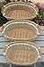 RT450100-3: Handwoven Wicker Storage Baset Curve Pole Handle Baskets in Brown (Set of 3)