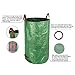 Garden Waste Bag with 2 Leaf Scoops and 2 Antiskid Gloves - 32 Gallons Reusable Collapsible Gardening Yard Lawn and Leaf Waste Bag, Hand Leaf Rakes and Leaf Collector for Garden Rubbish