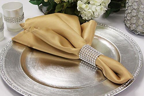 Lamour Satin Napkin 20 inchx20 inch - Gold Antique-10 pack
