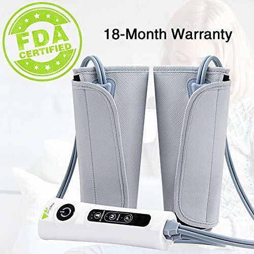 Amzdeal Leg Massager Air Compression Leg Wraps for Calf Arms Foot