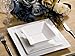 DOWAN 14 Ounce Porcelain Square Bowls for Cereal, Dessert, Set of 6, White
