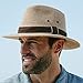 SCALA Men's Hemp Safari Hat with Leather Band, Camel, X-Large