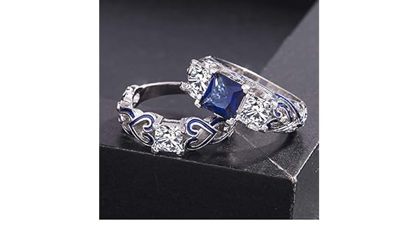 Amazon.com: European Square Crystal Women Engagement Wedding ...