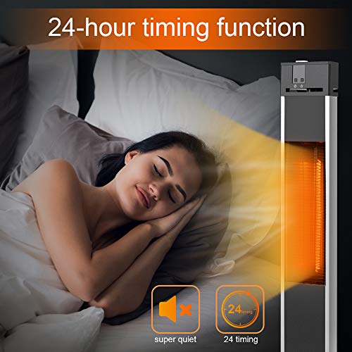 TRUSTECH Patio Heater Space Heater Electic Infrared Heater w/Remote, 24
