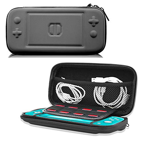 ACdream Carrying Case for New Switch Lite 2019 Release, Protective Travel Carrying Pouch Bag for Small Nintendo Switch Lite 5.5 inch, 8 Game Cards Console & Accessories, Black