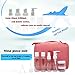 PYRUS Travel Bottles, Transparent Travel Bottle Set Lightweight Pump and Spray Plastic Containers Ideal for Cosmetic Shampoo Shower Gel