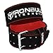 Iron Bull Strength Powerlifting Belt - 10mm Double Prong - 4-inch Wide - Heavy Duty for Extreme Weight Lifting Belt (Black/Red, X-Large)
