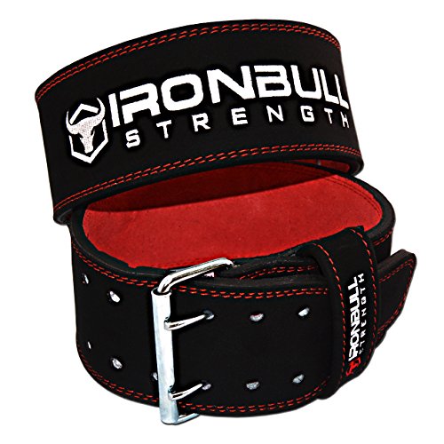 Premium Weight Lifting Belt - 10mm Double Prong - Heavy Duty Weight Belt for Powerlifting and Bodybuilding - Advanced Back Support for Weightlifting and Heavy Lifting (Small, Black/Red)