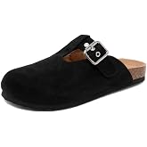 Sugar Womens Clog Mule Comfort Slip On Shoes with Adjustable Buckle and Cork Footbed - Snicker