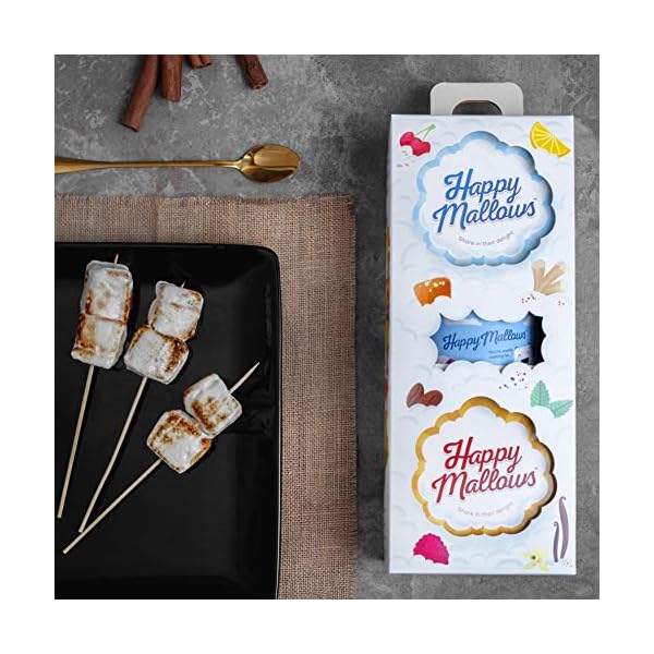 Happy Mallows Gourmet Marshmallows Toasting Kit Includes Burner