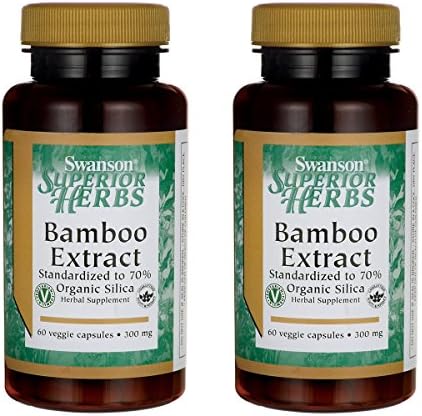 Swanson Bamboo Extract 300 mg 60 Veg Caps 2 Pack