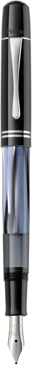 Pelikan Special Edition M101N Piston Fountain Pen Grey/Blue Nib M in Gift Packaging Including Ink 4001 Royal Blue Historical - Image 3