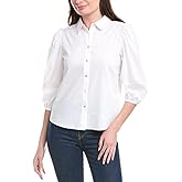 Nanette Nanette Lepore Womens Cotton Poplin Blousson Sleeve Shirt
