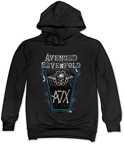 MAGGO Claasic A7X Logo Avenged Sevenfold Hooded Sweatshirt Mens Black