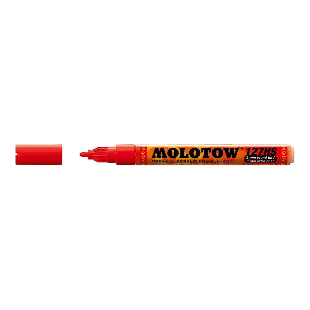 MLW Molotow ONE4ALL Acrylic Paint Marker, 2mm, Traffic Red, 1 Each (127.202)