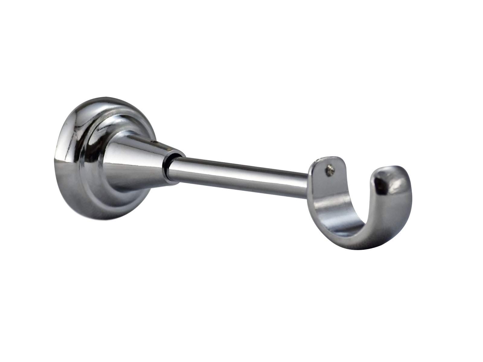 Your Home Online Designer Curtain Pole Bracket Holder 28mm Metal Black Silver Brass (Polished Chrome)