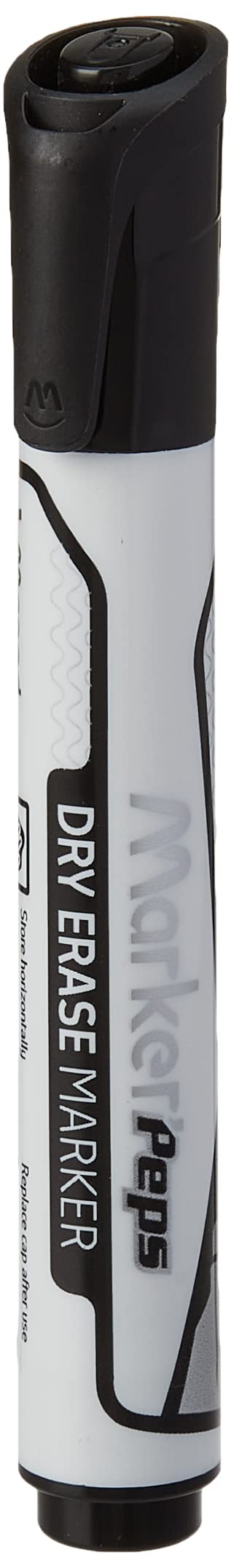 Maped Dry Wipe Markers Black x 12 Bullet Tip 2 mm Wide - Whiteboards, Slate and Non-Porous Surfaces