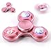 Caloics EDC Hand LED Lighting Tri-Spinner Fidget Finger Toy For Autism ADHD Anxiety Stress Relief Focus Fingure Spinner and Long Spins to 2-3Mins (RoseGold)