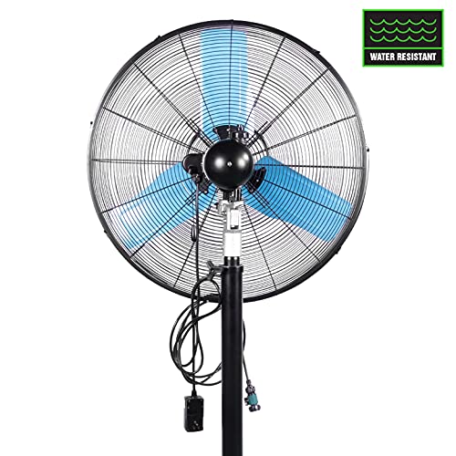 OEMTOOLS 23979 30" Oscillating Pedestal Misting Fan, Outdoor Fan with