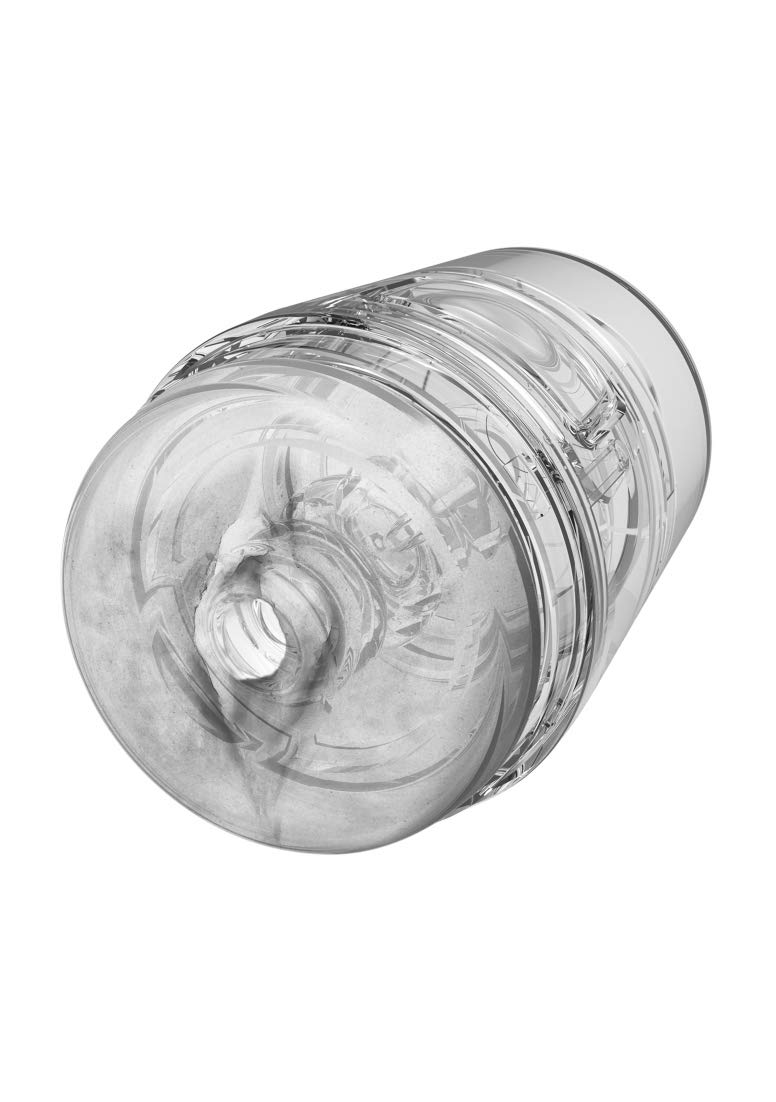 Main Squeeze POP-Off OPTIX ULTRASKYN Compact Stroker - Clear, Transparent Masturbator with Adjustable Pressure & Suction, Double-Ended Design for Mind-Blowing Sensations - by Doc Johnson