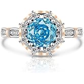 LuvQaze Zirconia Adjustable Ring for Women Zirconia Open Ring Birthday Holiday For Wife Girlfriend Mother