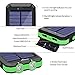 Solar Charger,F.DORLA 20000mAh Portable Outdoor Waterproof Mobile Power Bank,Camping External Backup Battery Pack Dual USB 5V 1A/2A Output 2 Led Light Flashlight with Compass for Tablet iPhone Android