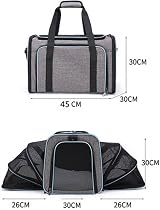 HowseHold Expandable Cat Carrier Soft Sided with Fleece Bed view 2