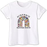 Hispanic Heritage Month Shirt for Kids Toddler Boys Girls, National Latino Countries Flag T-Shirt Hispanic Gifts Tops 2-8T