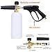 AYOGU Foam Cannon Adjustable Snow Foam Lance with 1/4 Quick Connector Foam Blaster for Pressure Washer Gun 1 Liter Bottle,5 Pressure Washer Nozzles for Cleaning (Foam Cannon with 5 Nozzles)
