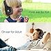 Old Shark Foldable Bluetooth Over-Ear Headphone for Kids, On-Ear Wireless Headset for Adults Built-in Mic with 3.5mm Audio Cable Red and Black