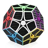 D-FantiX 2x2 Megaminx Cube Carbon Fiber Megaminx Speed Cube Dodecahedron Puzzle Toy