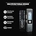 Digital Voice Recorder by Yemenren, 8GB 3072Kbps Sound Audio Recorder Dictaphone for Meetings Lectures, USB, Voice Activated, Double Microphone, Metal Casing