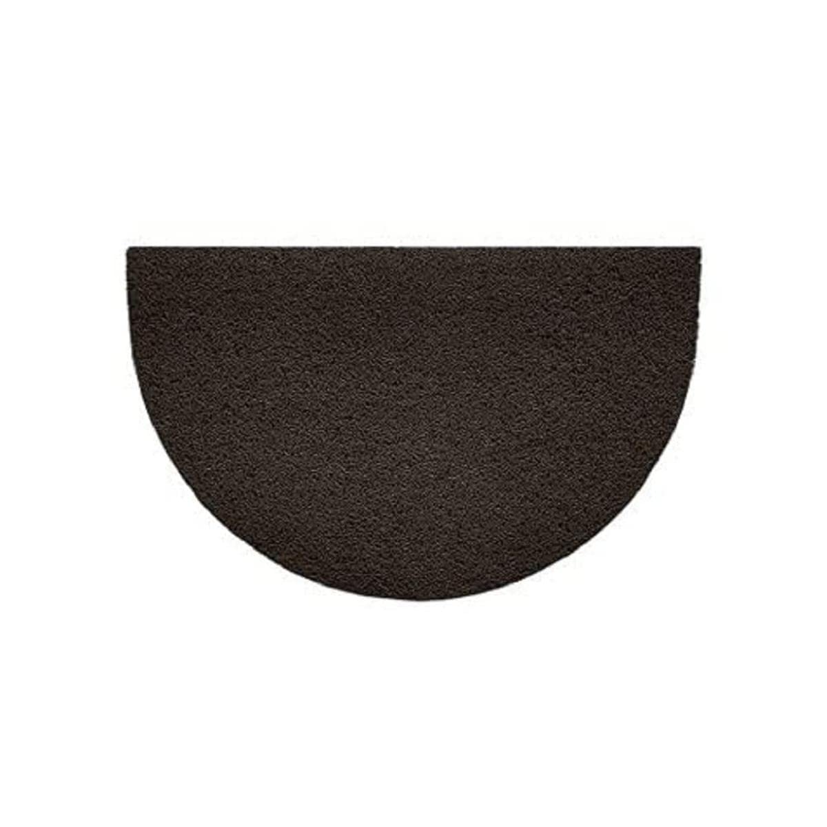 Nicoman Embossed Halfmoon Half Circle Door Mat Dirt-Trapper Jet-Washable Doormat 70x44cm (Brown, PLAIN) - Use Indoor or Sheltered Outdoor