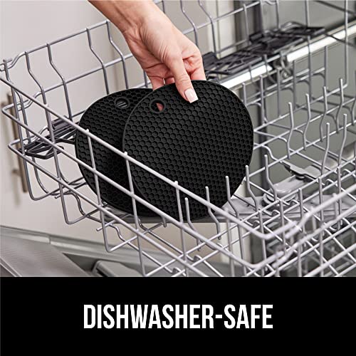 Gorilla Grip Heat and Slip Resistant Trivets, Oversized Round Silicone