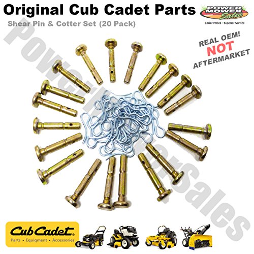 Genuine Cub Cadet Replacement Shear Pins & Cotter Pins for Snowblowers / 20 Pack / 738-04124A, 738-04124