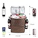 Tophie Insulated Cooler Backpack, 30L Leakproof Lightweight Lunch Backpack and Bag, 30 Cans PU Leather Waterproof Hiking Backpack for Hiking Beach Park Picnic (Checked Pattern)
