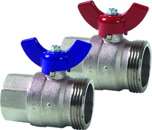 Viega 15056 ProRadiant Stainless Manifold Ball Valve Set with Female 1-1/4-Inch by 1-Inch Union x Female NPT by Viega PEX