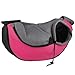 BREADEEP Pet Sling Carrier, Small Dog Cat Sling Bag for Travel, Front Pack Carry Tote with Breathable Mesh & Safety Closure, Rose in M