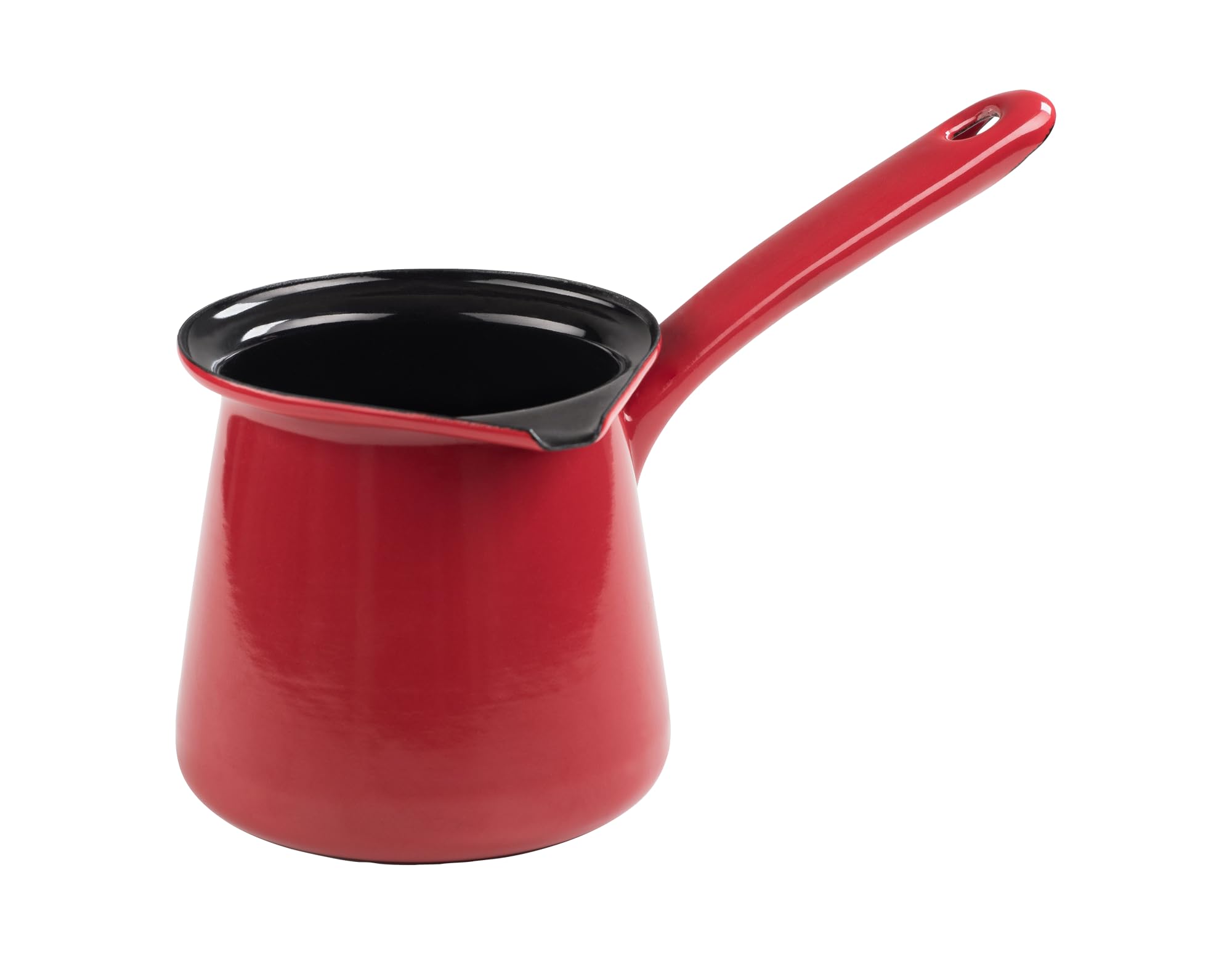 Riess, 0445-020, Coffee maker, CLASSIC - COLOR RED, diameter 11 cm, capacity 0.75 litre, height 10.5 cm, enamel, red/black, induction