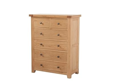 Devon Solid Oak 2 4 Drawer Chest Of Drawers Fully Assembled 2