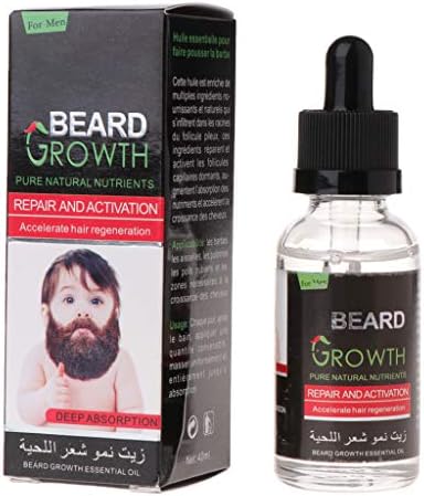 Princegame 40ml Men Beard Oil Wax Balm Hair Growth Thicker Moisturizing Conditioner Care