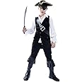 DSplay Boys Pirate Costume Cosplay Kids Buccaneer Clothing Role Play Child Halloween Party