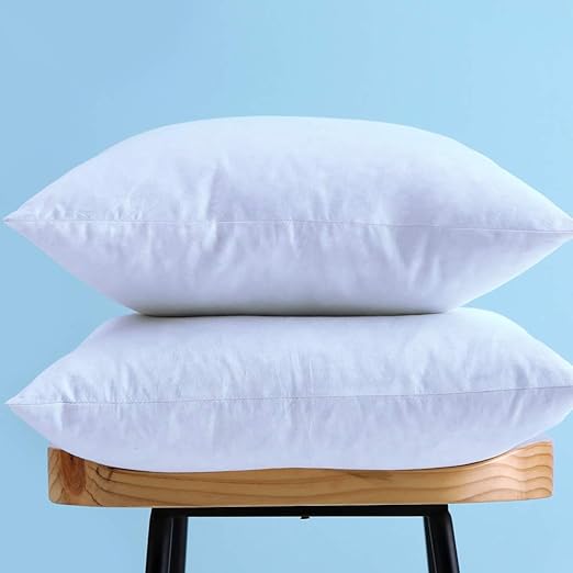 Amazon Com Lunartex Set Of 2 Cotton Fabric Pillow Inserts Down